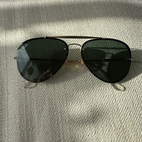 Ray-Ban Accessories - Ray-Ban Gold Frame Sunglasses with Black Case